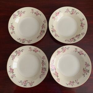 4 X Homer Laughlin Eggshel Nautilus Apple Blossom